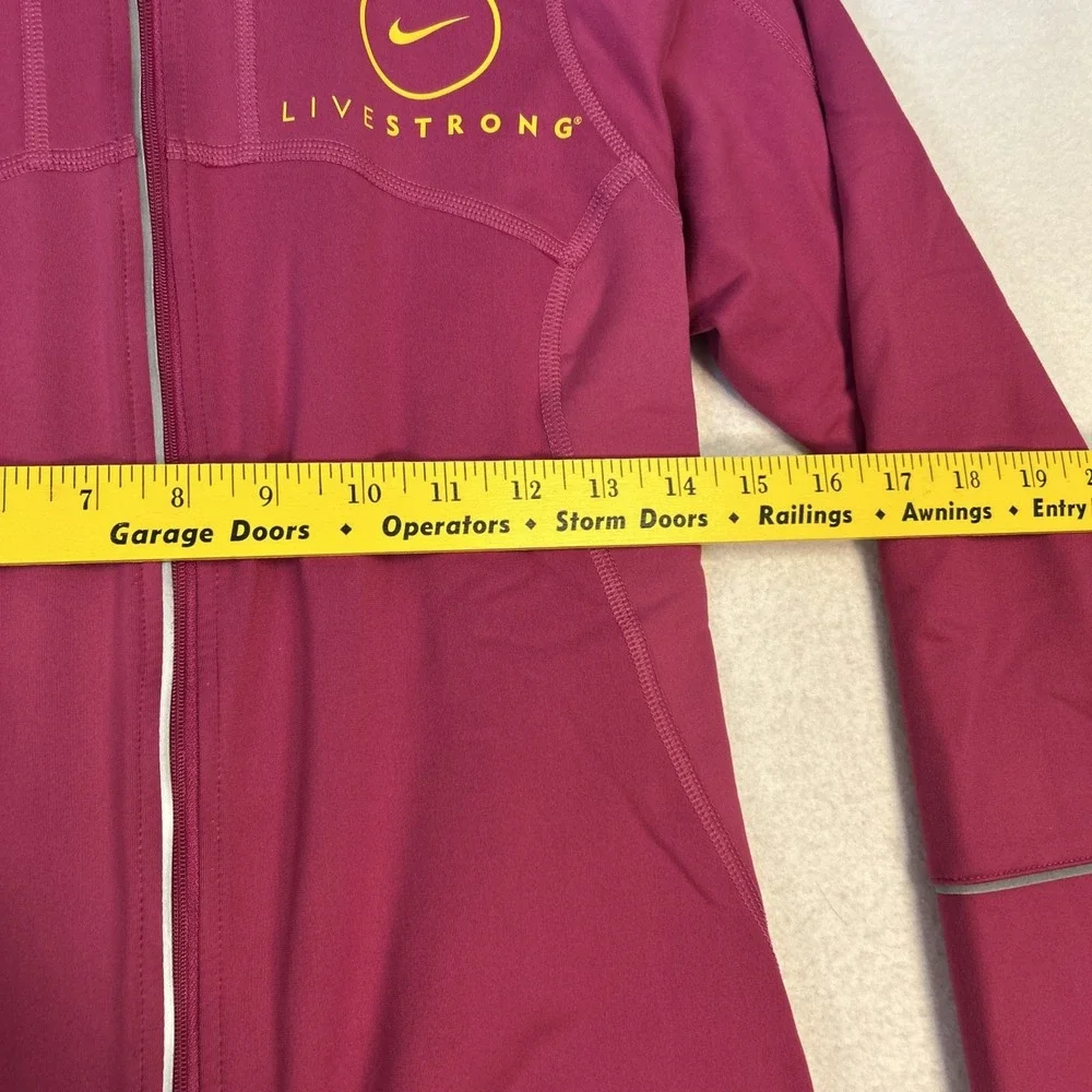Nike Jacket Womens XS Pink Livestrong Dri Fit Track Running Full Zip 416336-694